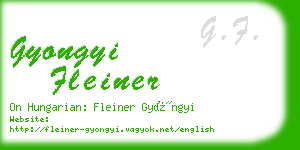 gyongyi fleiner business card